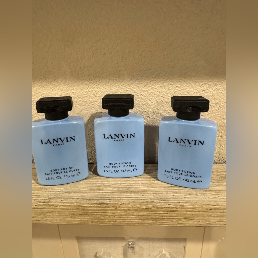 LANVIN PARIS BODY LOTION LAIT POUR LE CORPS 1.5 FL. OZ. / 45 mL (set of 3)